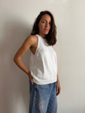 Top in maglia bianco