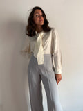 Camicia seta margherite ton sur ton