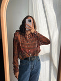 Camicia indiana modello maschile ruggine