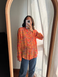 Camicia indiana modello maschile gialla e rosa