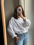 Camicia Gilbi bianca senza colletto