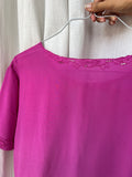 Camicia ciclamino con ricami