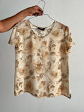 Blusa di seta fiorata