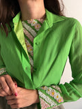 Camicia verde con paillettes