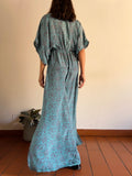 Kimono dress turchese