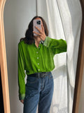 Camicia indiana modello maschile verde acceso