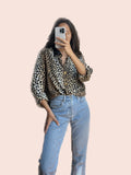 Camicia di seta leopard