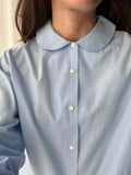 Camicia azzurra con collettino tondo
