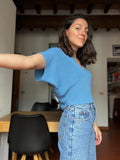 Maglia crop carta da zucchero
