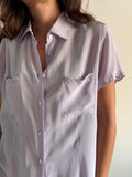 Camicia di seta lilla