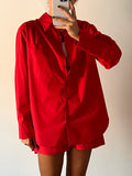 Camicia ampia rossa