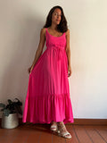 PRE ORDINE • Abito con scollo sulla schiena fuxia