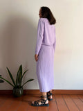Maglione corto lilla