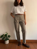 Pantalone a vita alta a righe