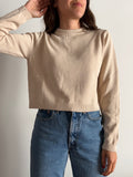 Maglione corto beige