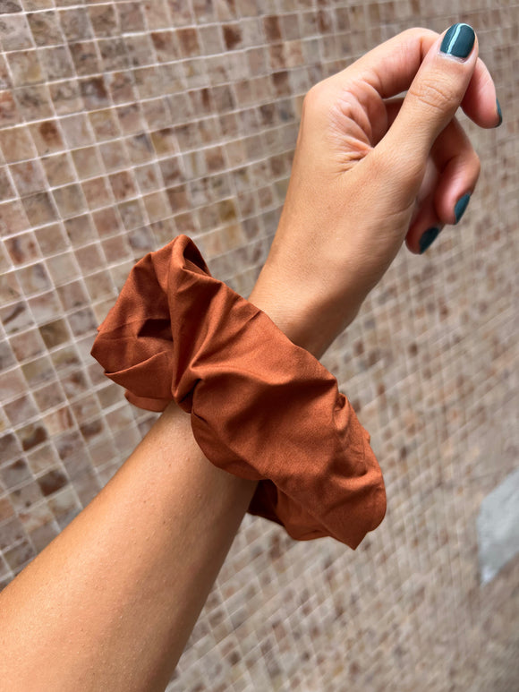 Scrunchie cotone cannella