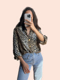 Camicia di seta leopard