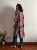 Kimono indiano rosso e blu