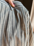 Pantalone a vita alta a righe