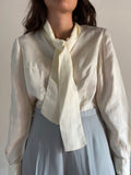 Camicia seta margherite ton sur ton