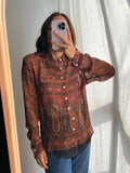 Camicia indiana modello maschile ruggine