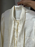 Camicia seta margherite ton sur ton