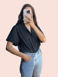 Camicia nera mezza manica