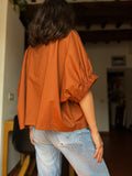 Blusa oversize cannella
