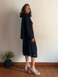 Giacchina blu mini pois