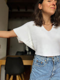 Maglia crop bianca