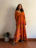 Kimono dress fiori bordeaux