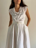 Camicetta bianca crop con pizzo