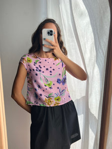 Maglietta rosa fiori