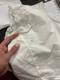 Camicetta bianca crop con pizzo