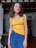 Top giallo in maglia