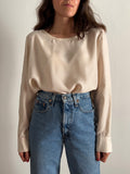 Blusa di seta avorio