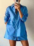 Camicia ampia azzurra