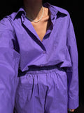 Camicia ampia viola