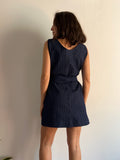 PRE ORDINE • Mini abito jeans gessato
