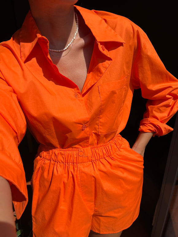 Camicia ampia arancione