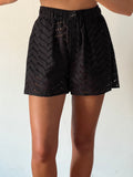 Pantaloncino nero sangallo