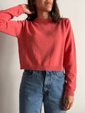 Maglione corto corallo