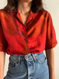 Camicia di seta mattone