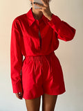 Camicia ampia rossa