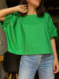 PRE ORDINE • Blusa oversize verde