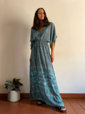 Kimono dress turchese