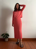 Maglione corto corallo