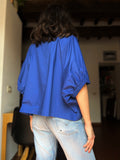 Blusa oversize blu