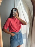 Camicia di seta corallo