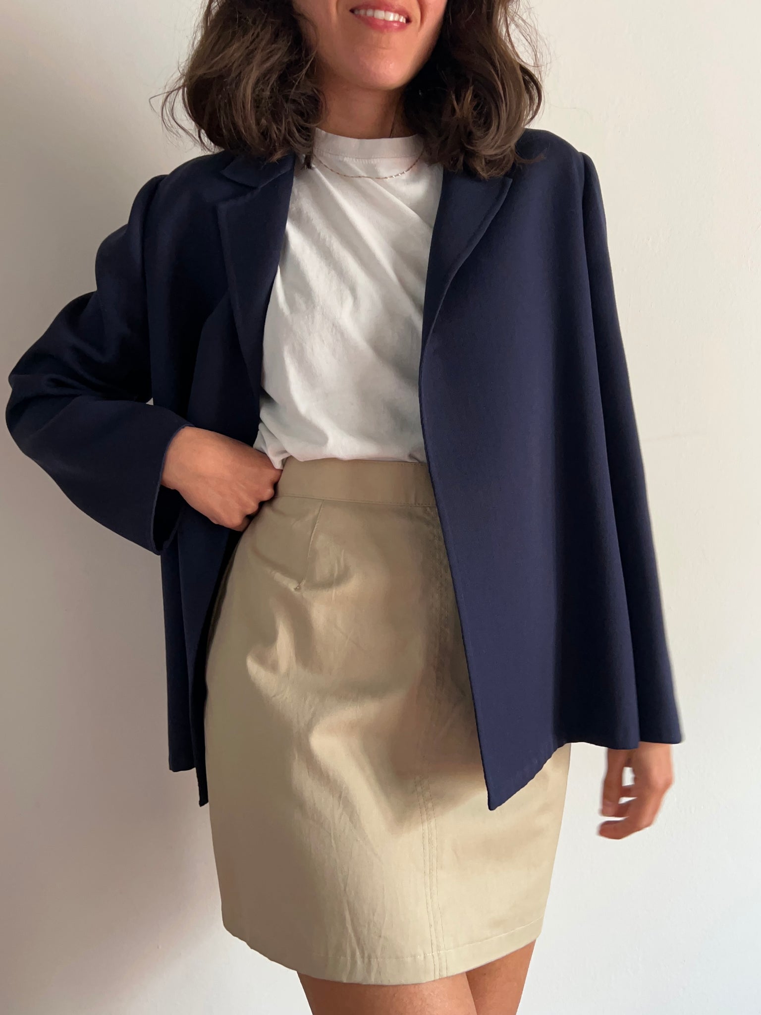 Gonna corta beige Celestina Vintage